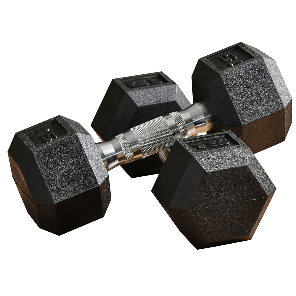 Hex Dumbbell Set Of 2, Rubber Weights Exercise Fitness Dumbbell With Non-Slip... 12