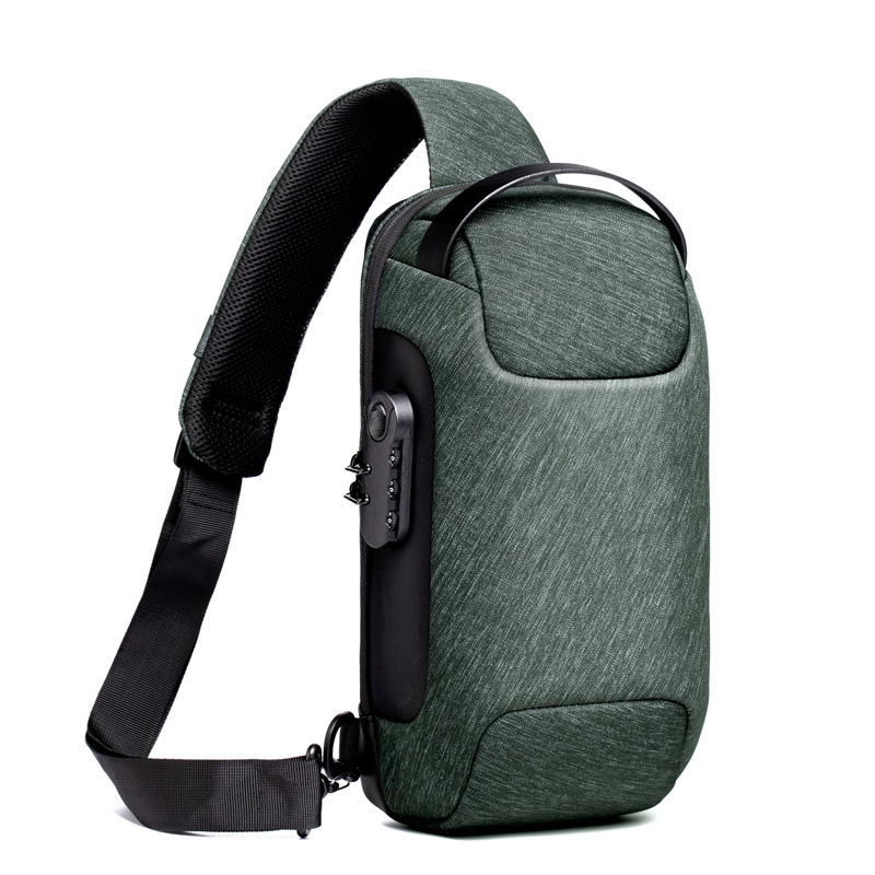 Men's Waterproof USB Anti-Theft Sling Bag – Oxford Crossbody Functional Travel C - Picture 9 of 15