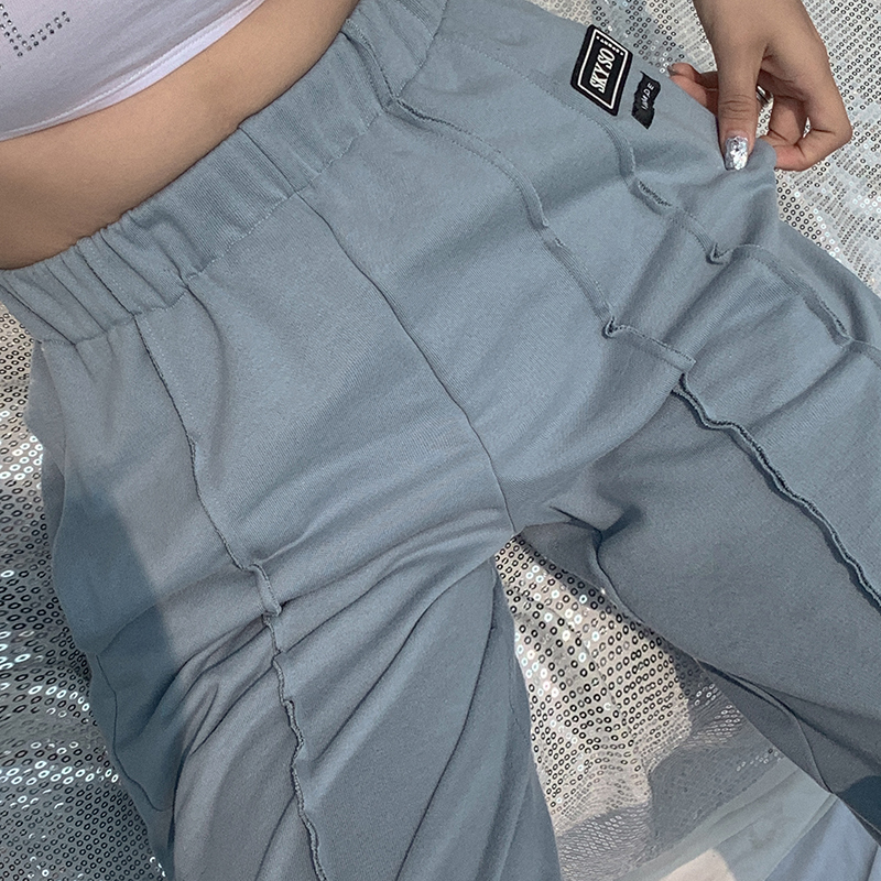 Title 7, Street retro high waist beam pants