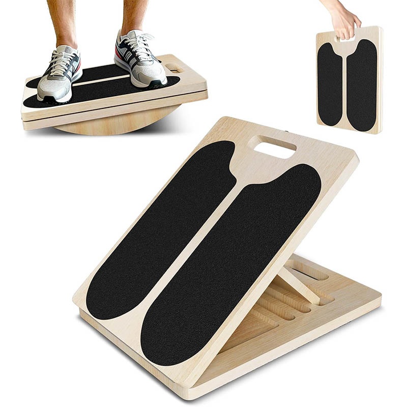 2-in-1 Adjustable Non-Slip Calf & Hamstring Stretcher For Heel Elevated Squat — image 5