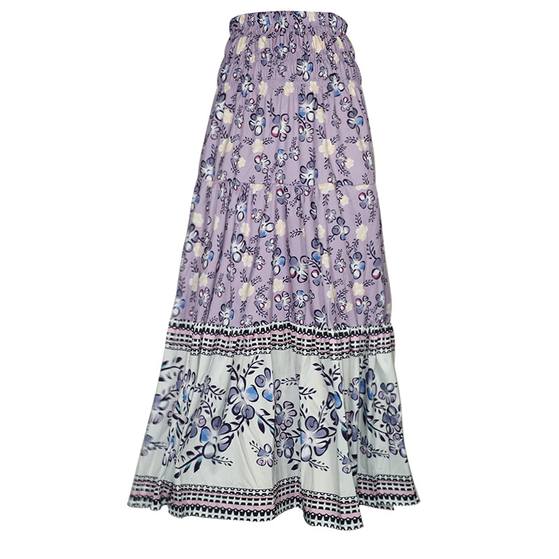 Title 8, Printed elasticated high waist skirt