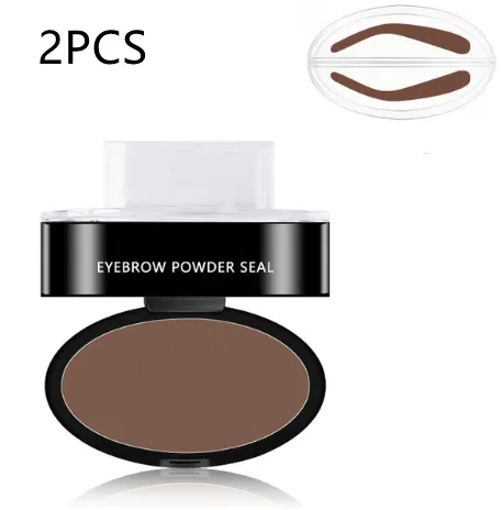 Eyebrow Powder Stamp Tint Stencil Kit Cosmetics Professional Makeup Waterproof Eye Brow Stamp Lift Eyebrow Enhancers Stencil Kit Brown - Shop at LoveMi