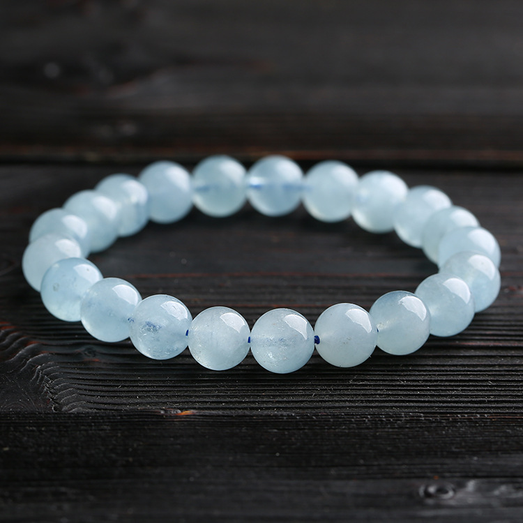 Natural Ice Aquamarine Bracelet Fantasy Texture