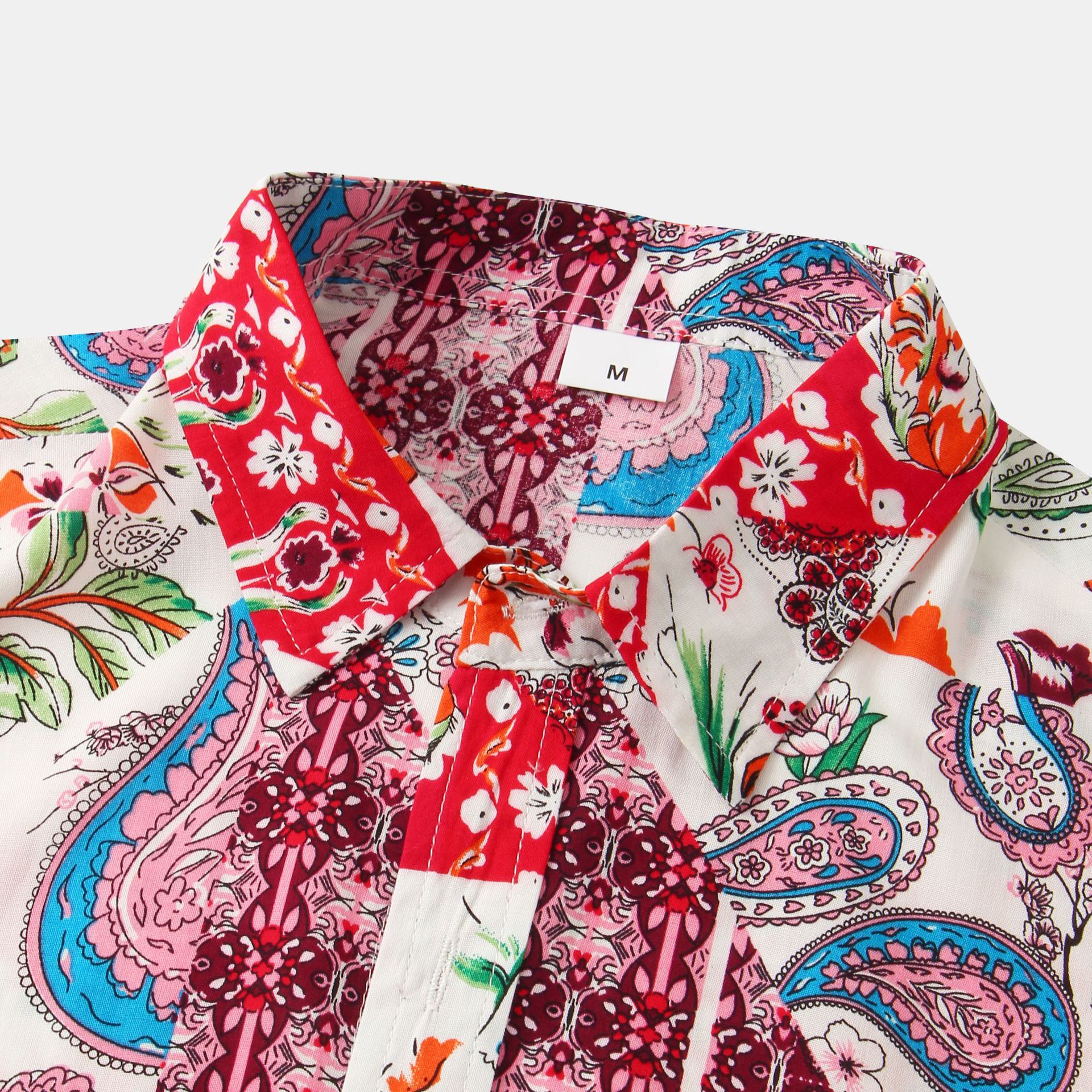 Title 7, Heren casual shirt met korte mouwen en bloemenp...