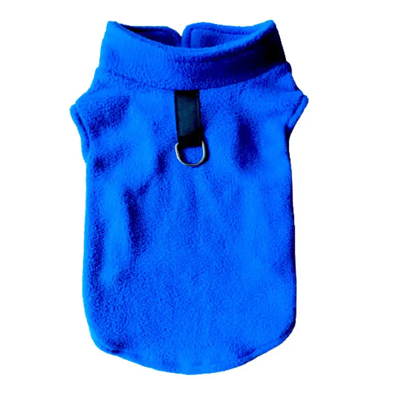 Pet Dogs Standing Collar Thickened Solid Color Rocking Velvet Clothes