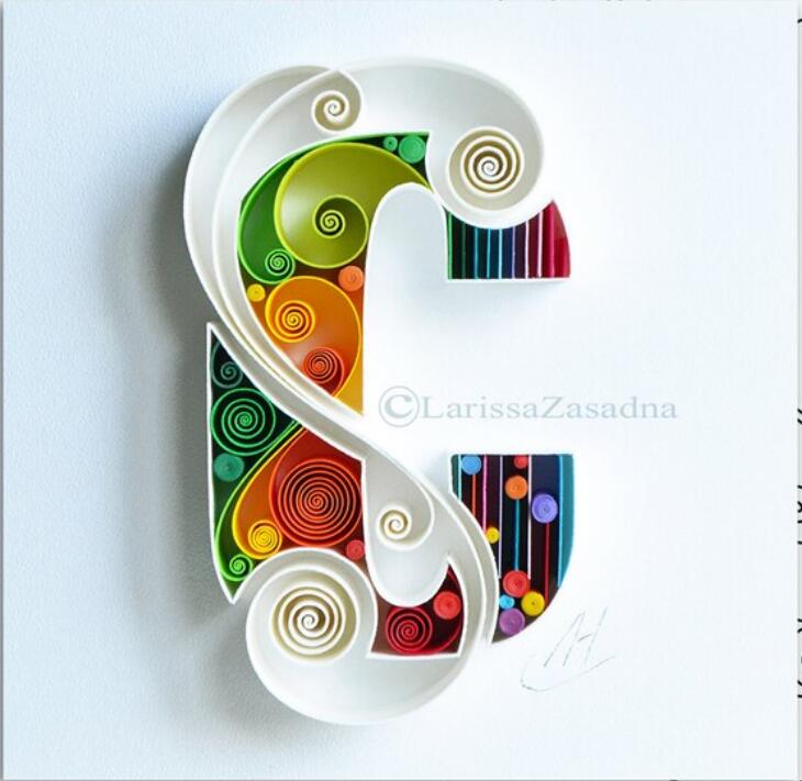 Paper Filigree Painting Kit - Letters (A style-L)