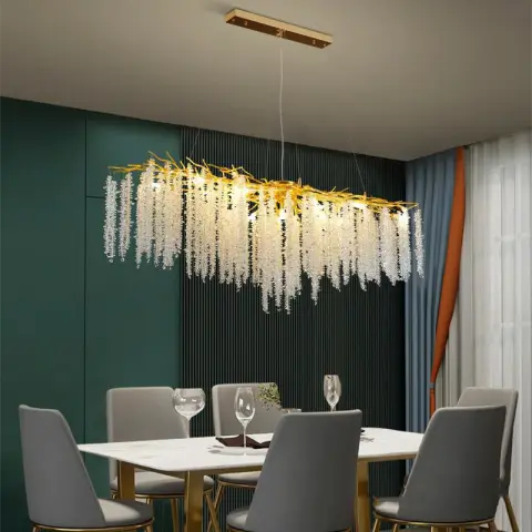 Villa Living Room Crystal Chandelier Light Luxury Restaurant Bar