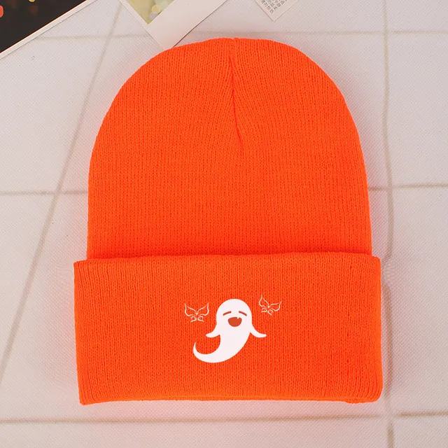 Warm Cold Hat Knitted Casual - Orange
