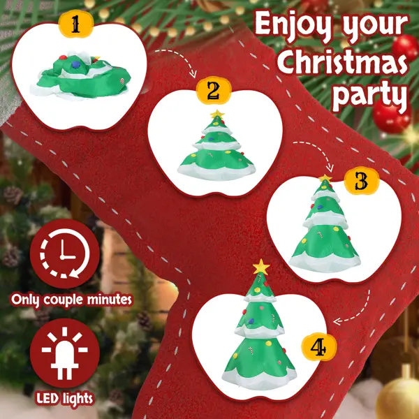 6.9ft Christmas Tree With 4 LED Light