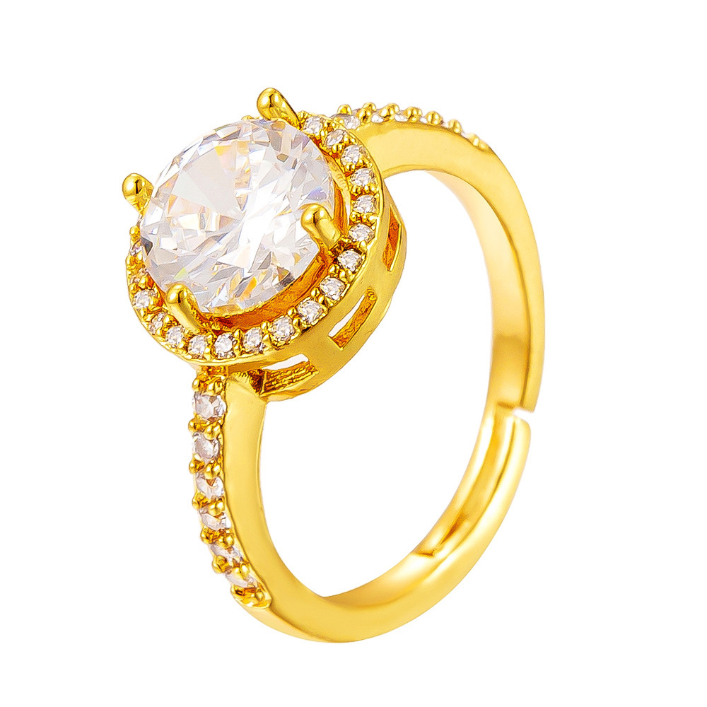 Micro Paved Zircon Copper Ring Butterfly Star Heart Shape Adjustable Open Ring