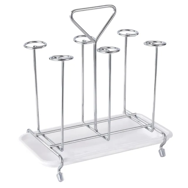 Simple And Practical Kitchen Domestic Glass Drain Rack Portable Silver - Shop at LoveMi