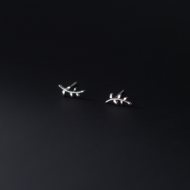 Forest Style Branches And Leaves Temperament Small Fresh Earrings