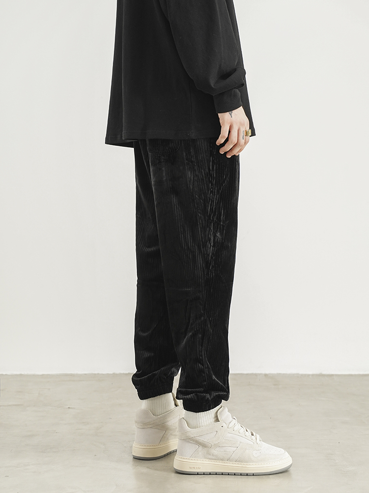 Title 2, Retro Ice Velvet Loose-fitting Sweatpants Men E...