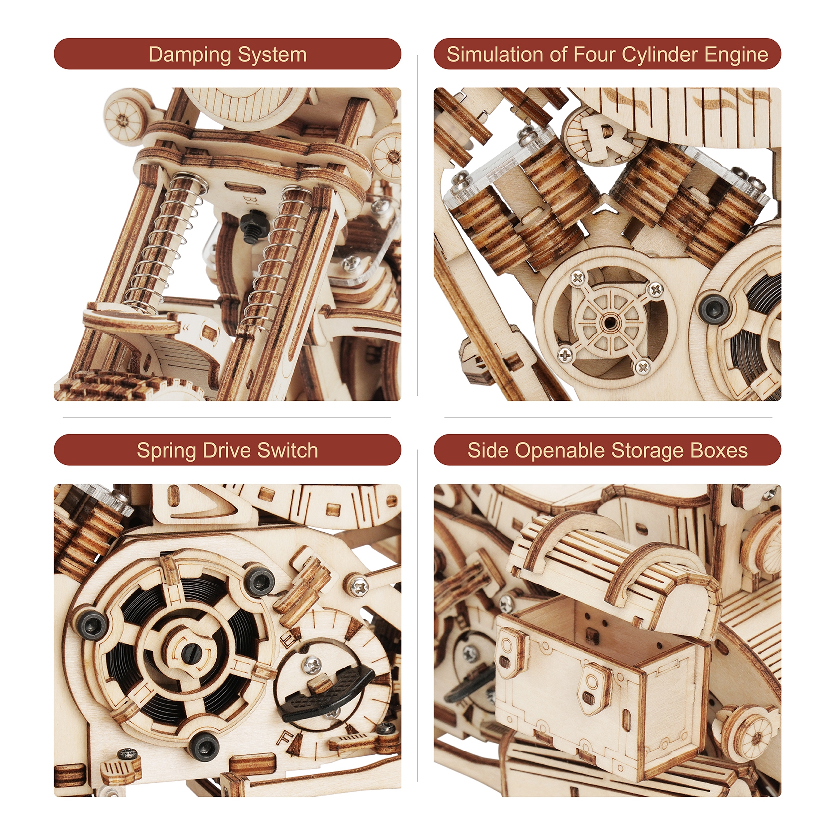 Puzzle En Bois Moteur Cruiser puzzle en bois 3d Puzzle En Bois Moteur Cruiser