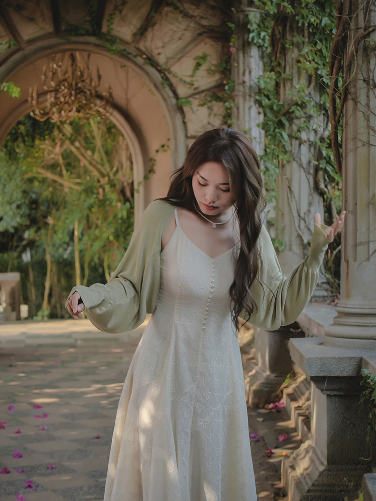 White Fairy Tale Suspender Dress Chubby