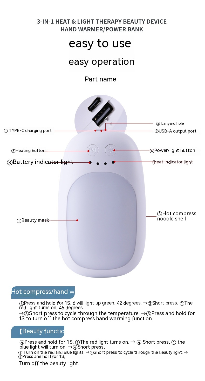 Title 4, Mini Three-in-one Photon IPL Device Hot Compres...