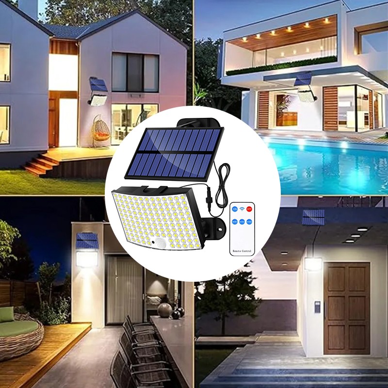 LED Solar PIR Motion Sensor Wall Light Outdoor Garden Security Flood Street Lamp — image 7