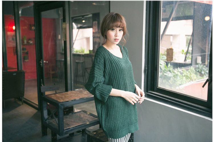 Title 6, Round Neck Thin Variegated Knit Sweater Coat pr...