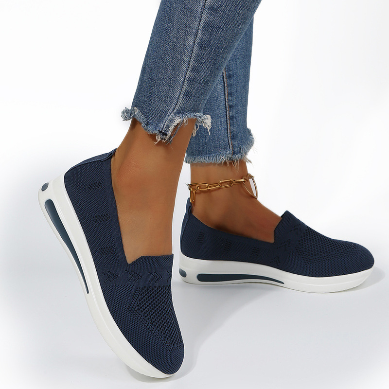 Women's Large Size Casual Flat Platform Wedge Heel Shoes