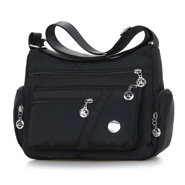 Women Shoulder Bag Multi pocket Design Waterproof Casual High Capacity Crossbody Bag Black - Shop at LoveMi