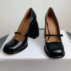 Fashion French Vintage Mary Jane Shoes For Women - Black - View 1