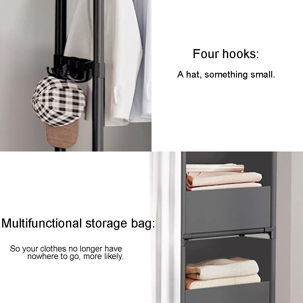 Heavy Duty Metal Clothes Rail Storage Garment Shelf Hanging Rack Display Stand — image 10