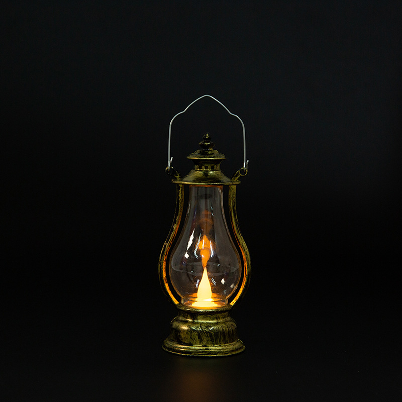 Title 15, LED Retro Portable Kerosene Lamp Decorative Sto...