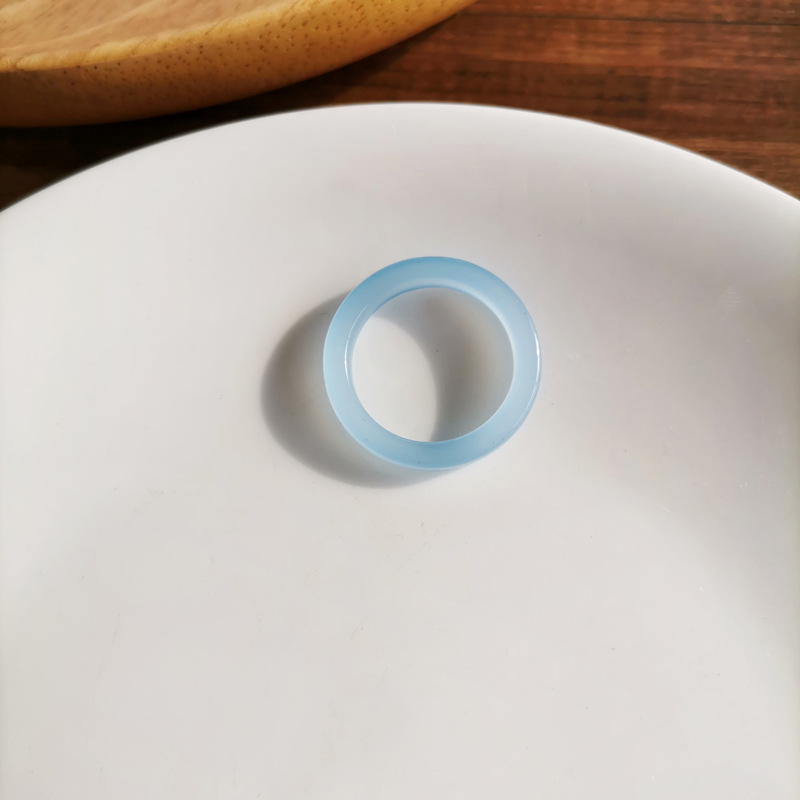 Cute Girl Heart Index Finger Ring Blue - Shop at LoveMi