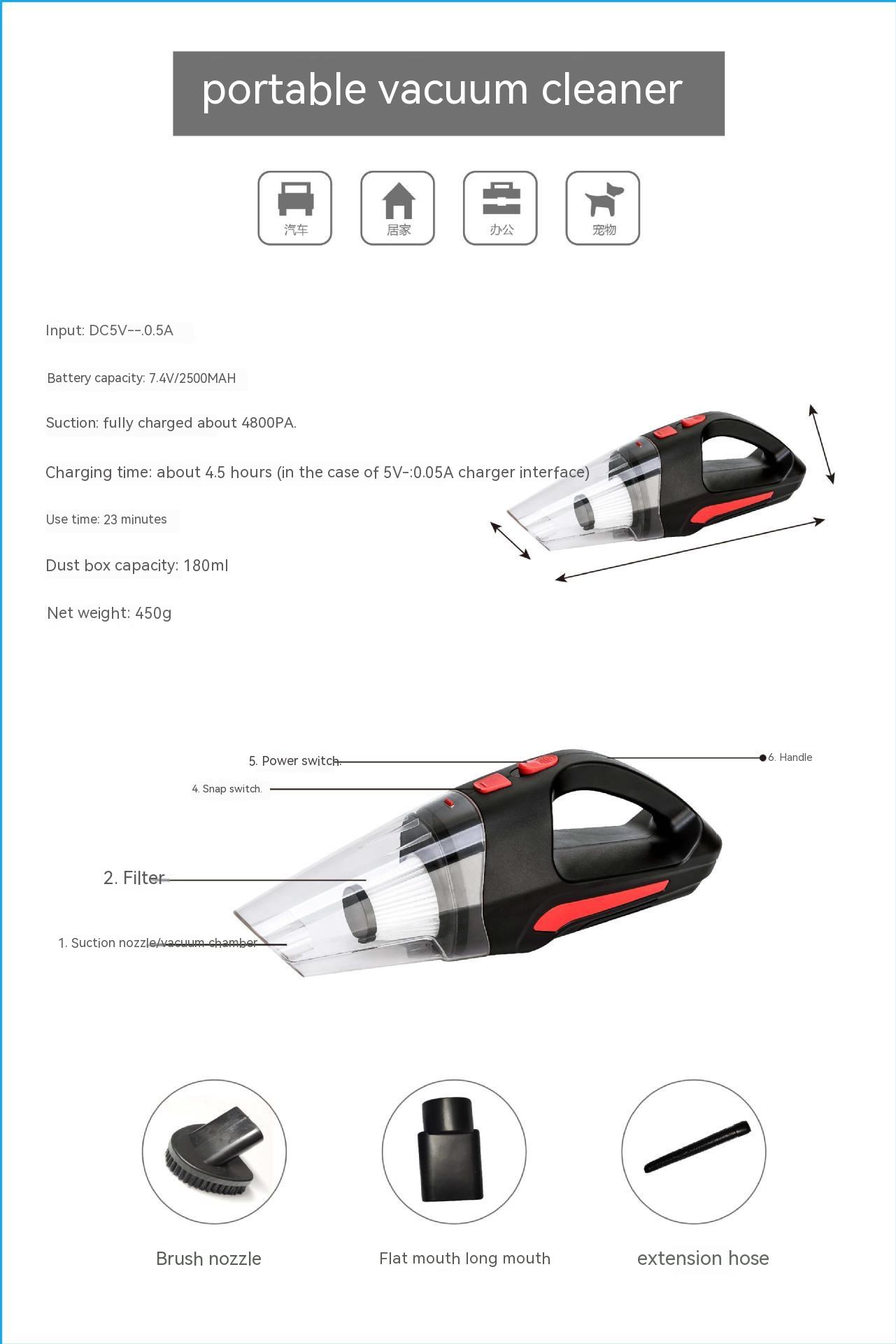 Wireless Charging Car Mounted Vacuum Cleaner, High-power And Powerful For Vehicles - Image 2