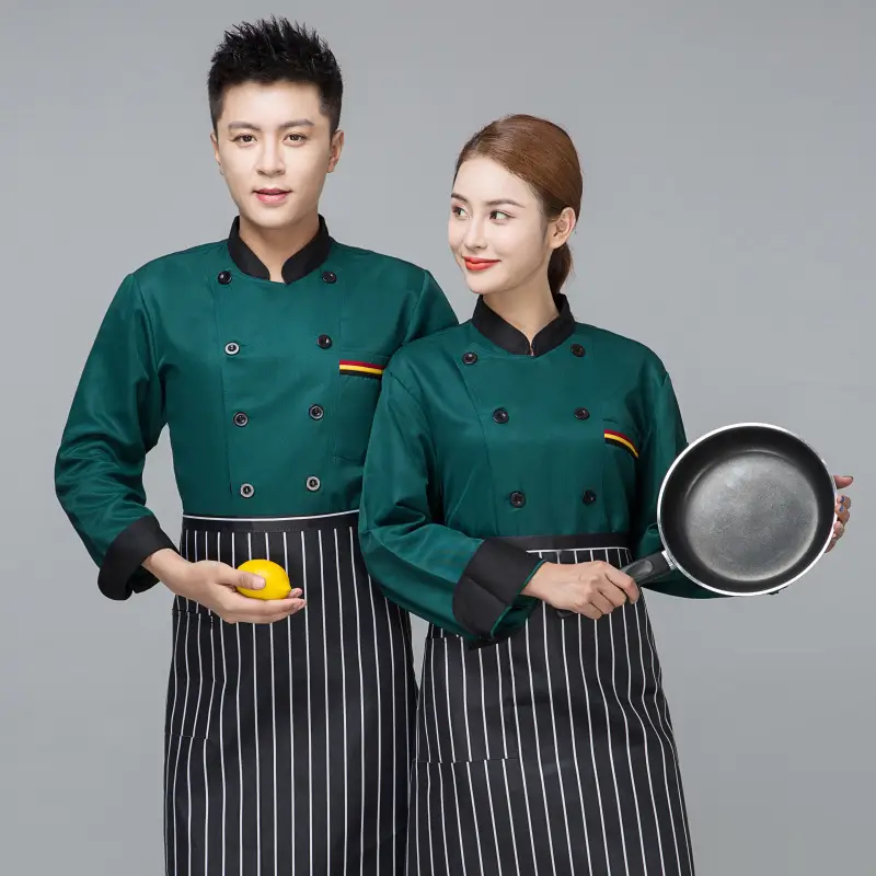 Simple Chef's Canteen Work Clothes Suit