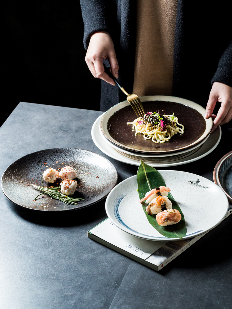 Small Bone Spatula Steak Western Rice Flat Plate