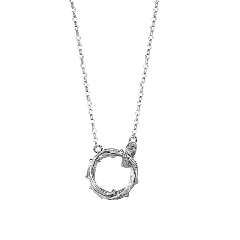 Fashion Thorn Rose Lovers Necklace