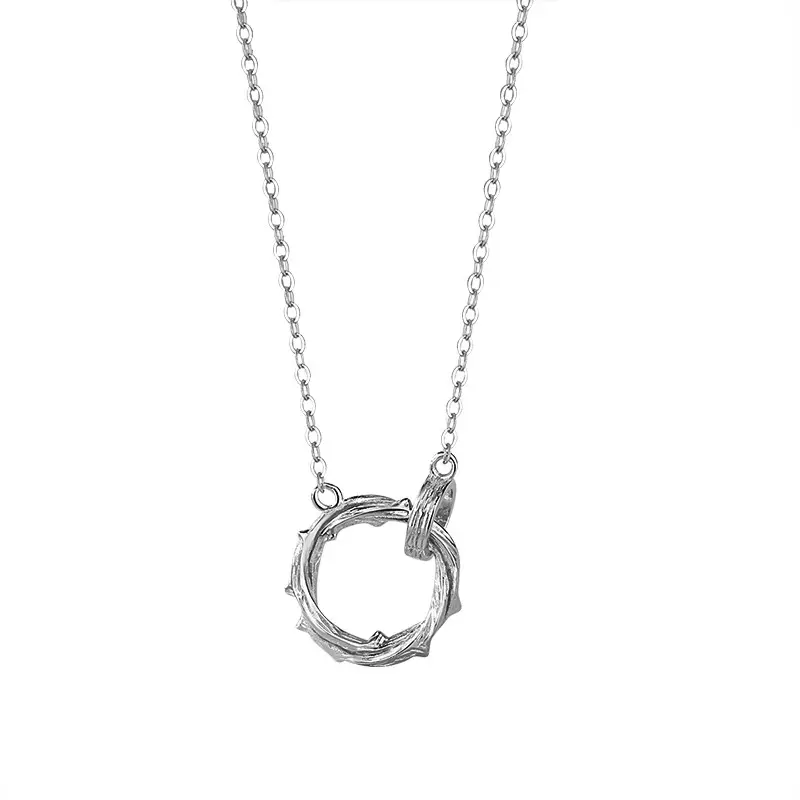 Fashion Thorn Rose Lovers Necklace