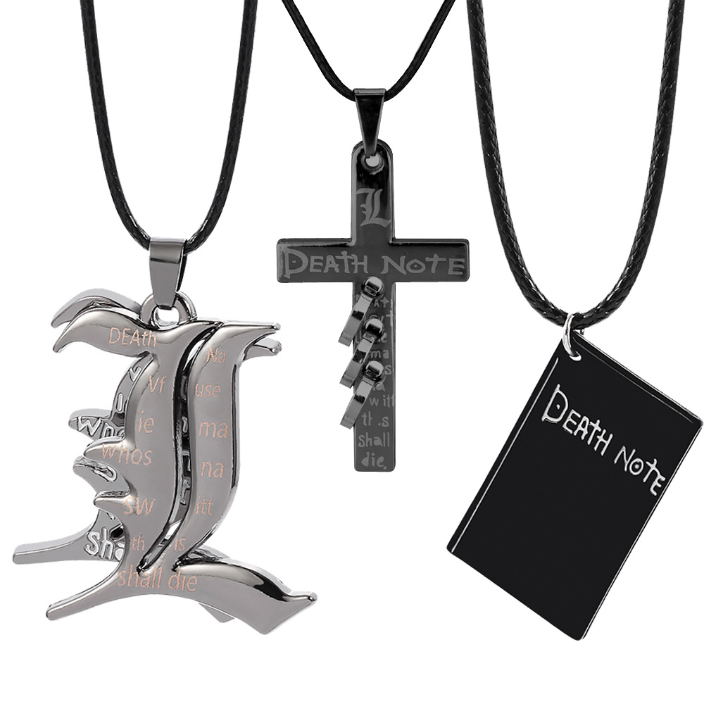 European And American Cross Leather Cord Necklace