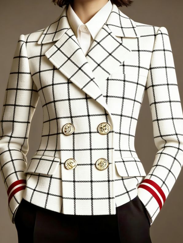 Women's Double-breasted Elegant Suit Jacket
