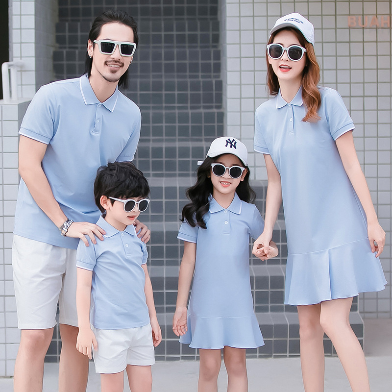 Parent-child Boy Short-sleeved Pants Men's Suit T-shirt