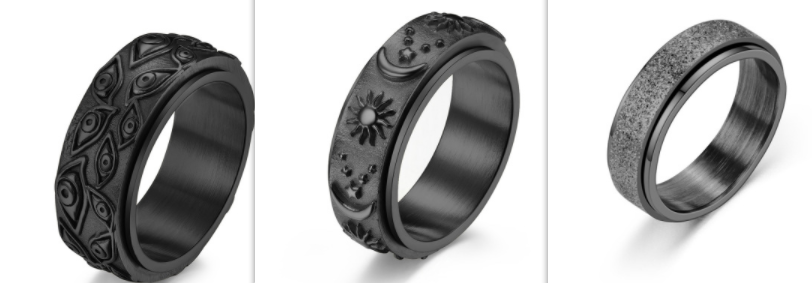 Titanium Steel Frosted Ring