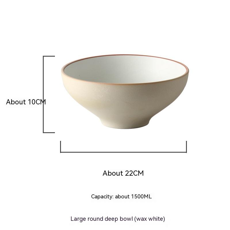 Large Round Deep Bowl White