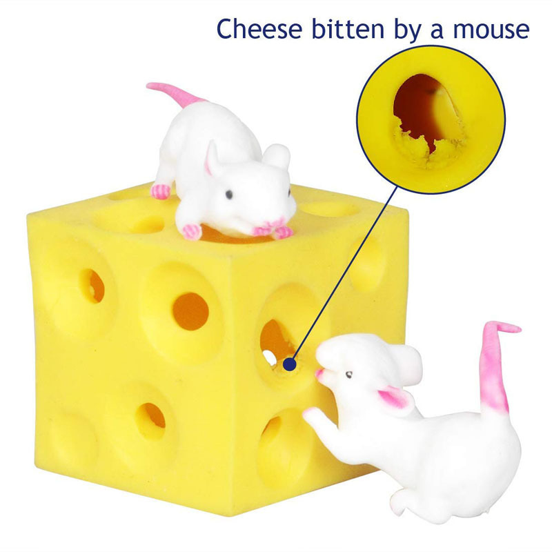 Title 3, Cheese Soft Rubber Elastic Tension Squeeze Toy