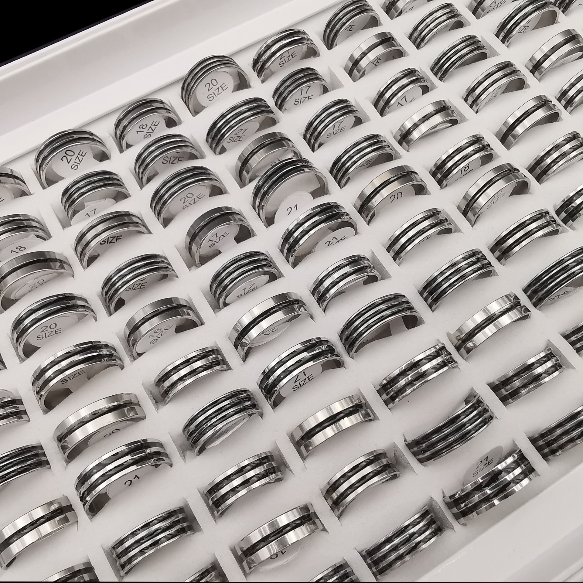 Stainless Steel Oil Ring 123 Simple Fashion