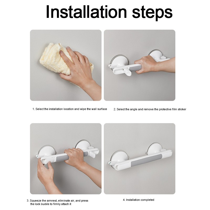 Suction Grab Rail Bar Safe Handle Handrail Disability Bath Shower Safety Support — image 6