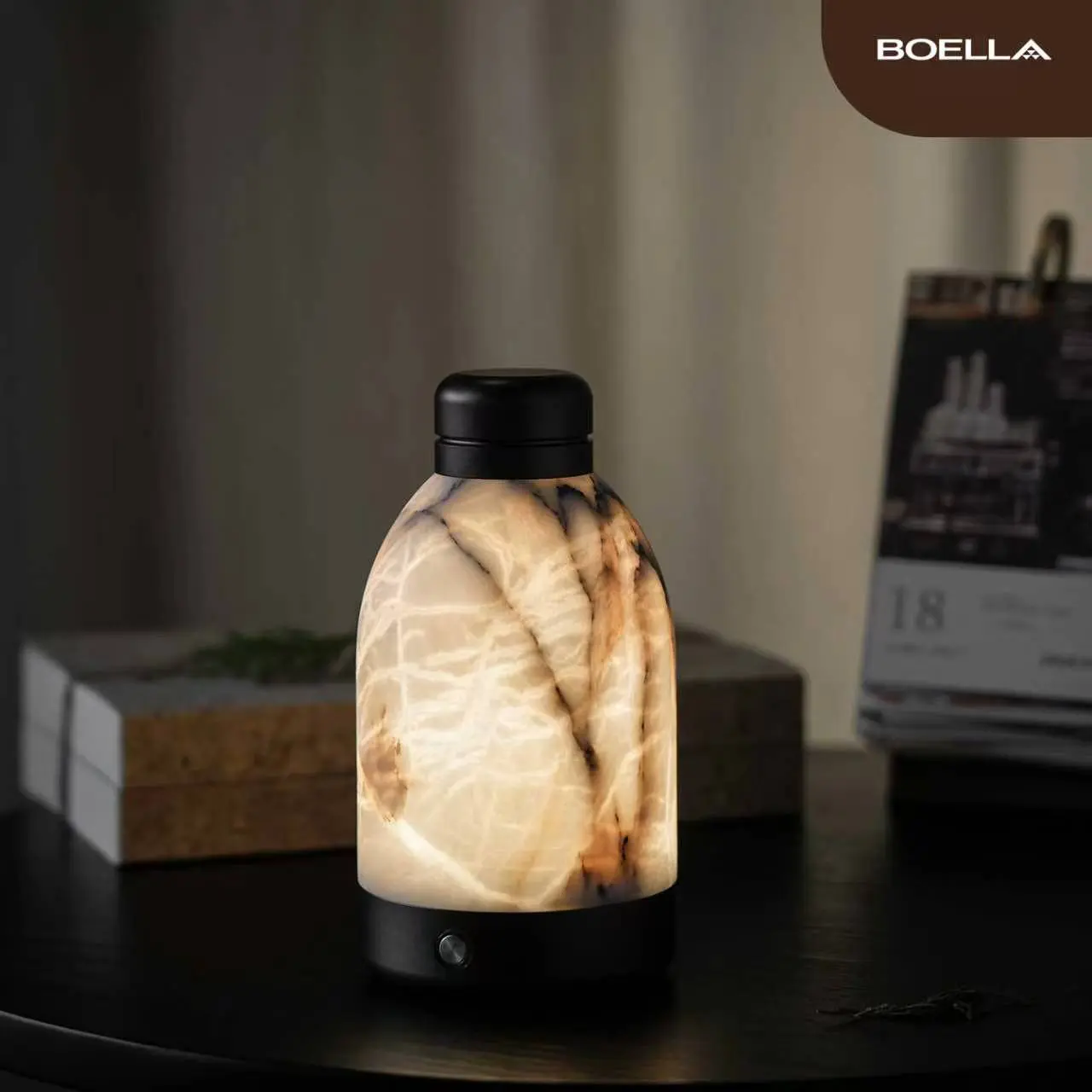 Time Capsule Marble Table Lamp
