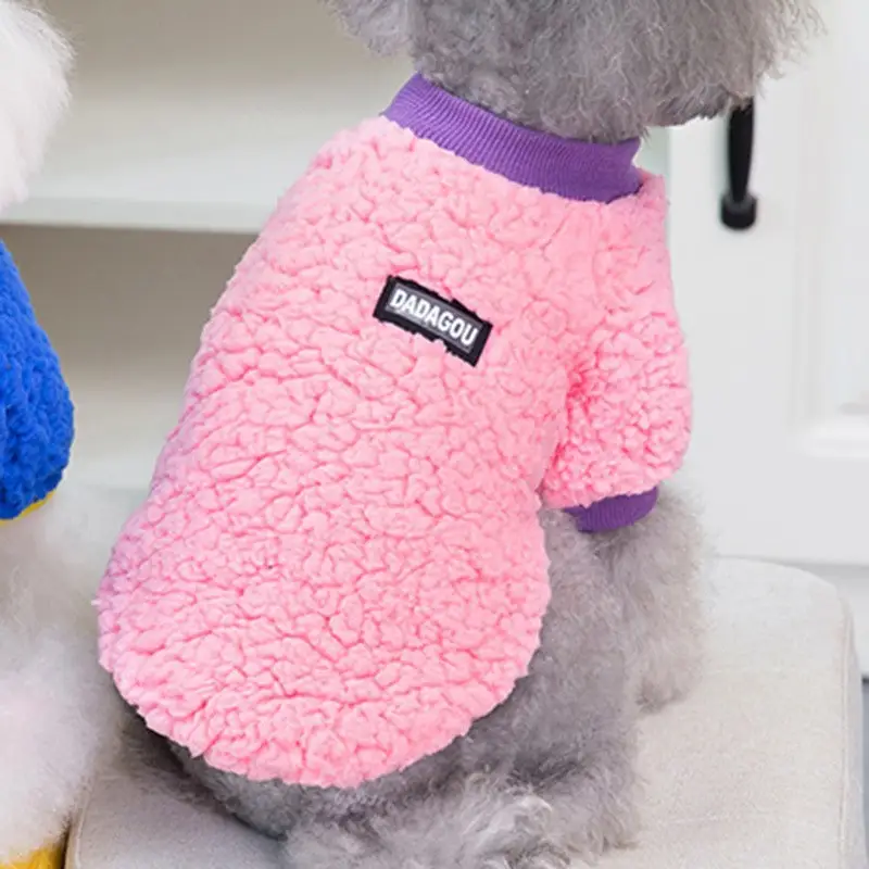 Candy-colored Plush Padded Warm Pet Clothing