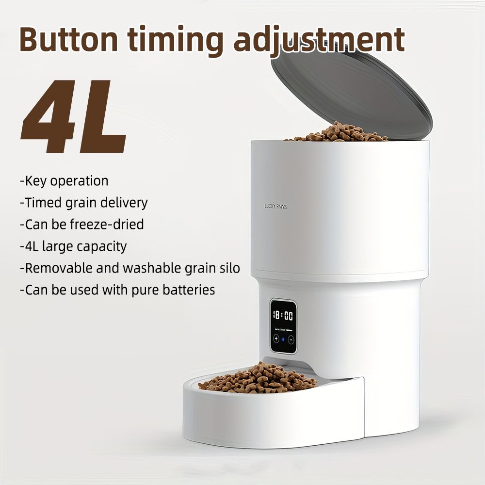 4L Pet Cat Feeder Automatic With Timer Food Dispenser For Dog Feeding — image 7