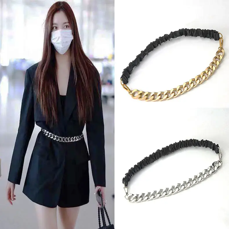 Suit Elastic Chain Girdle Design Metal Chain