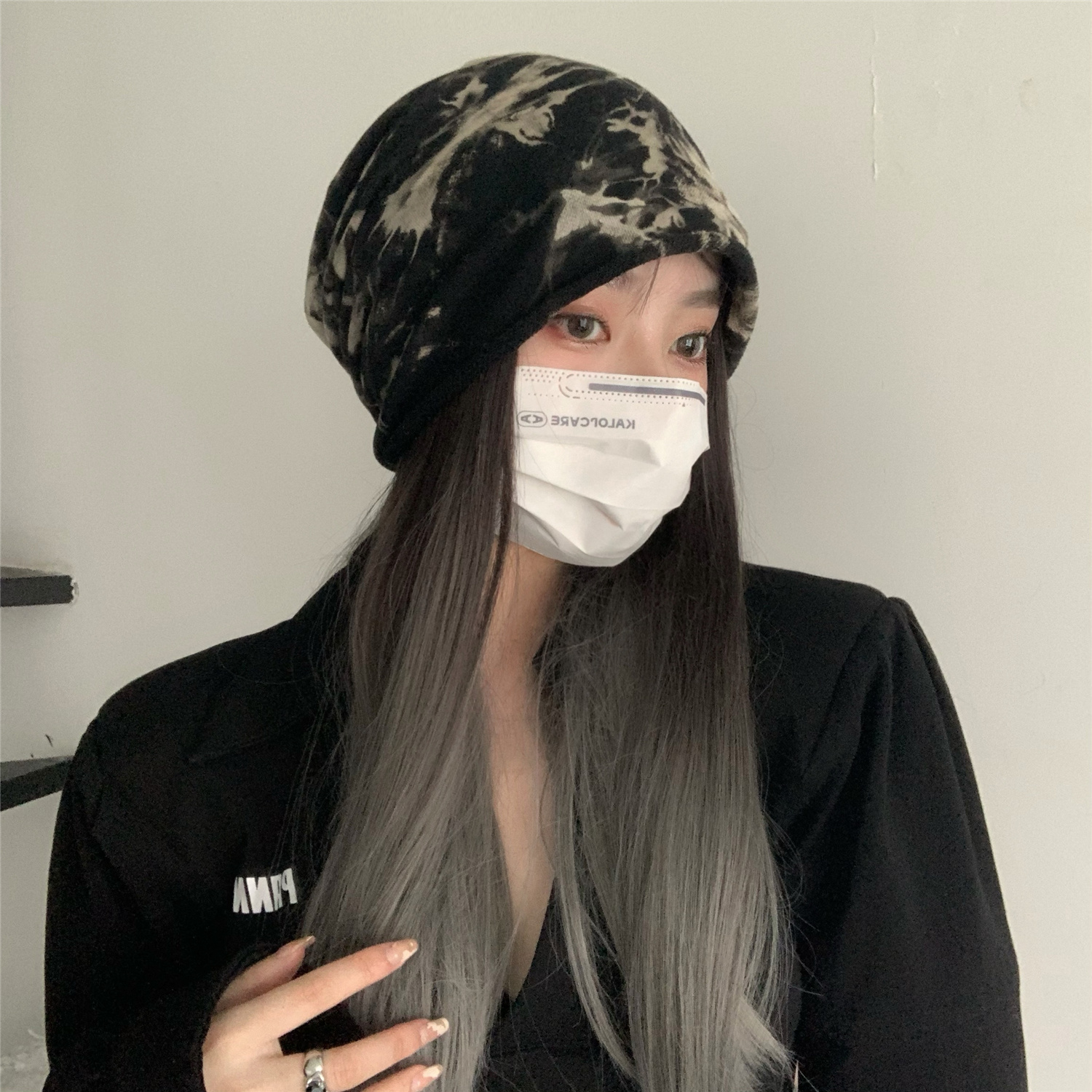 Japanese Thin Dark Tie Dye Baotou Hat