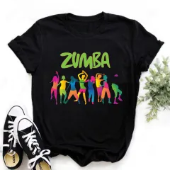Zumba Watercolor Print Women's T-Shirt - Black - View 1
