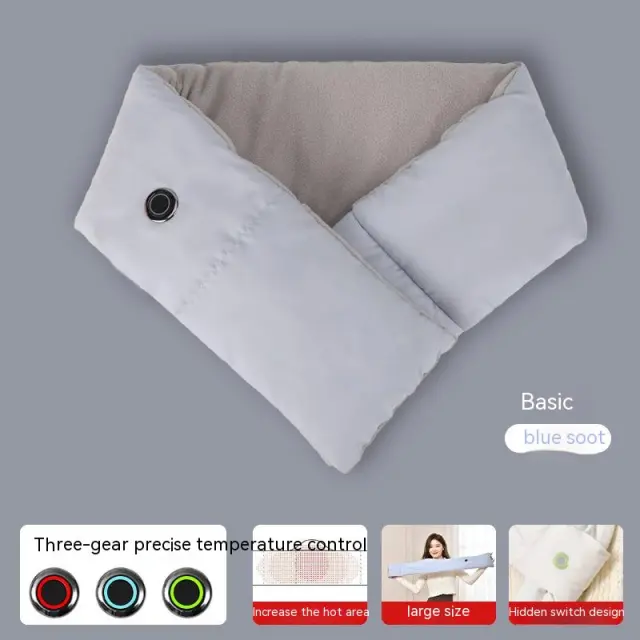 Smart USB Charging Heating Scarf Soot - Shop at LoveMi