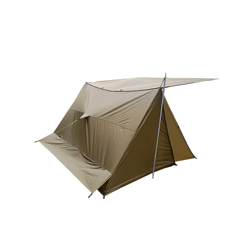 Brown shelter tent