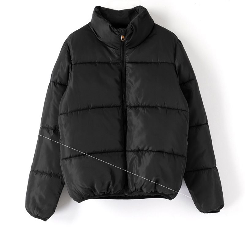 Winter cotton padded jacket short coat Black - Shop at LoveMi